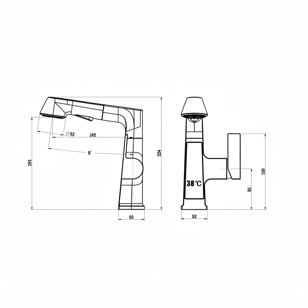 BLIOTE Pull Out Bathroom Faucet kitchen or bathroom faucet, image 13