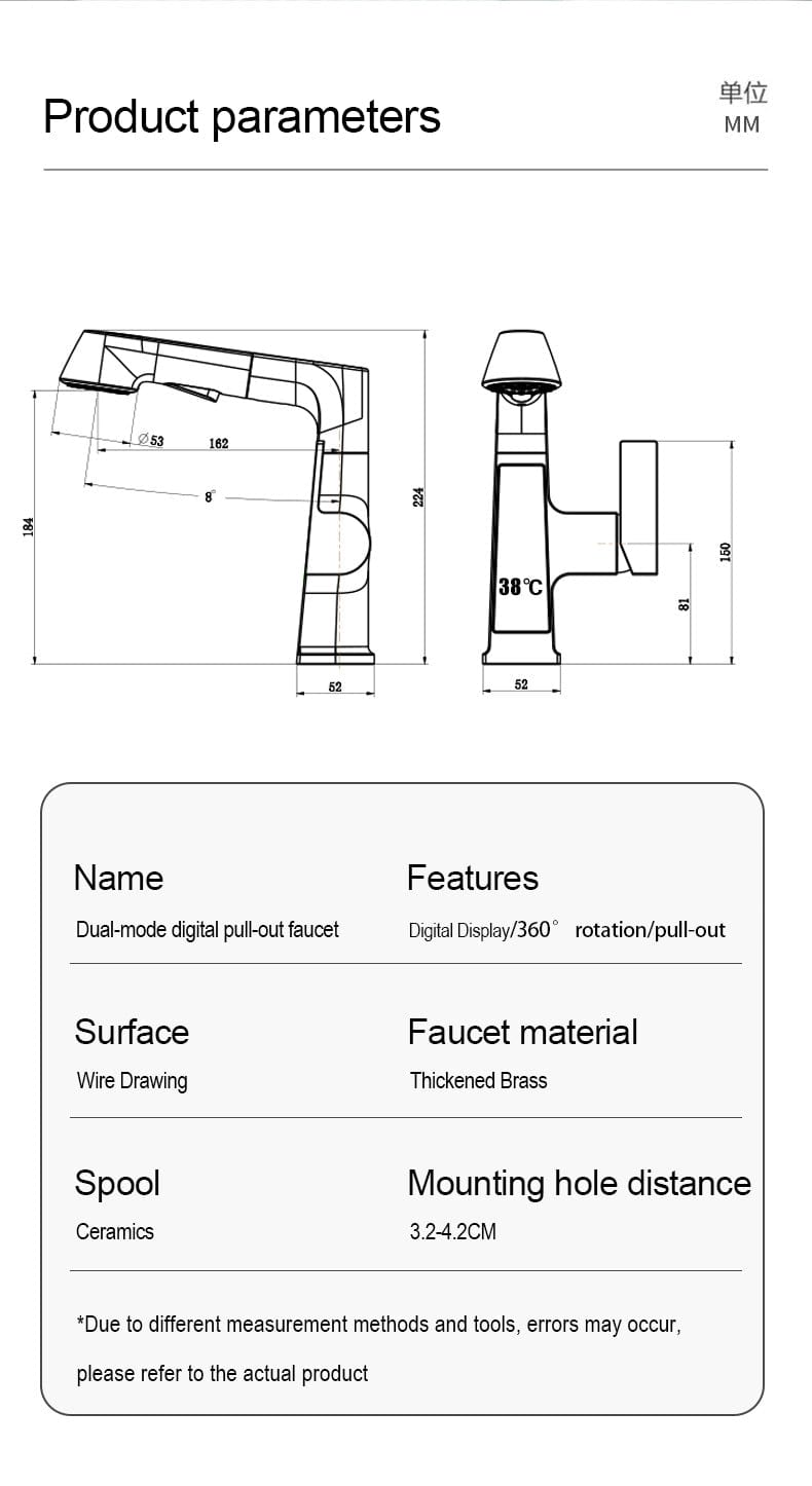 Bliote™ Pull Out Bathroom Faucet