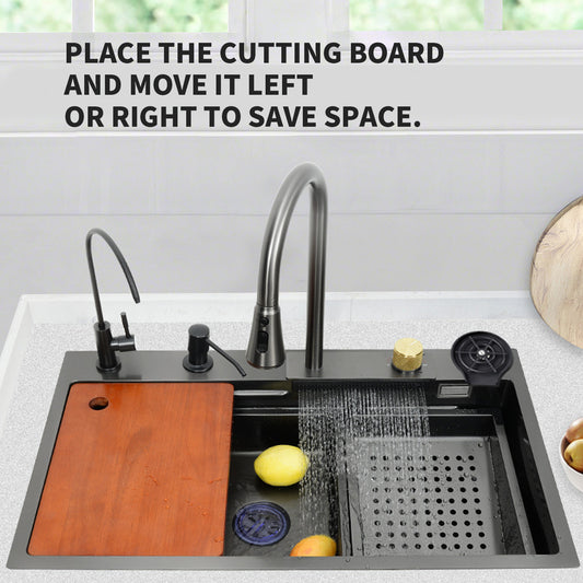Bliote™ Waterfall Kitchen Sink