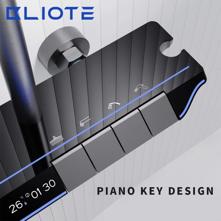 BLIOTE Luminous Digital Display Shower shower system detail view