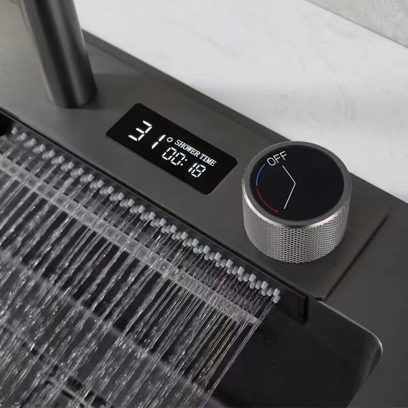 Bliote™ Waterfall Workstation Kitchen Sink Set With Digital Temperature Display