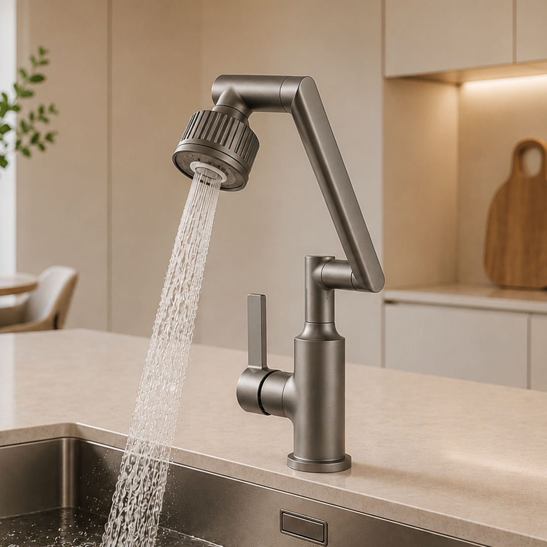 BLIOTE Robotic Arm Tap faucet installed view