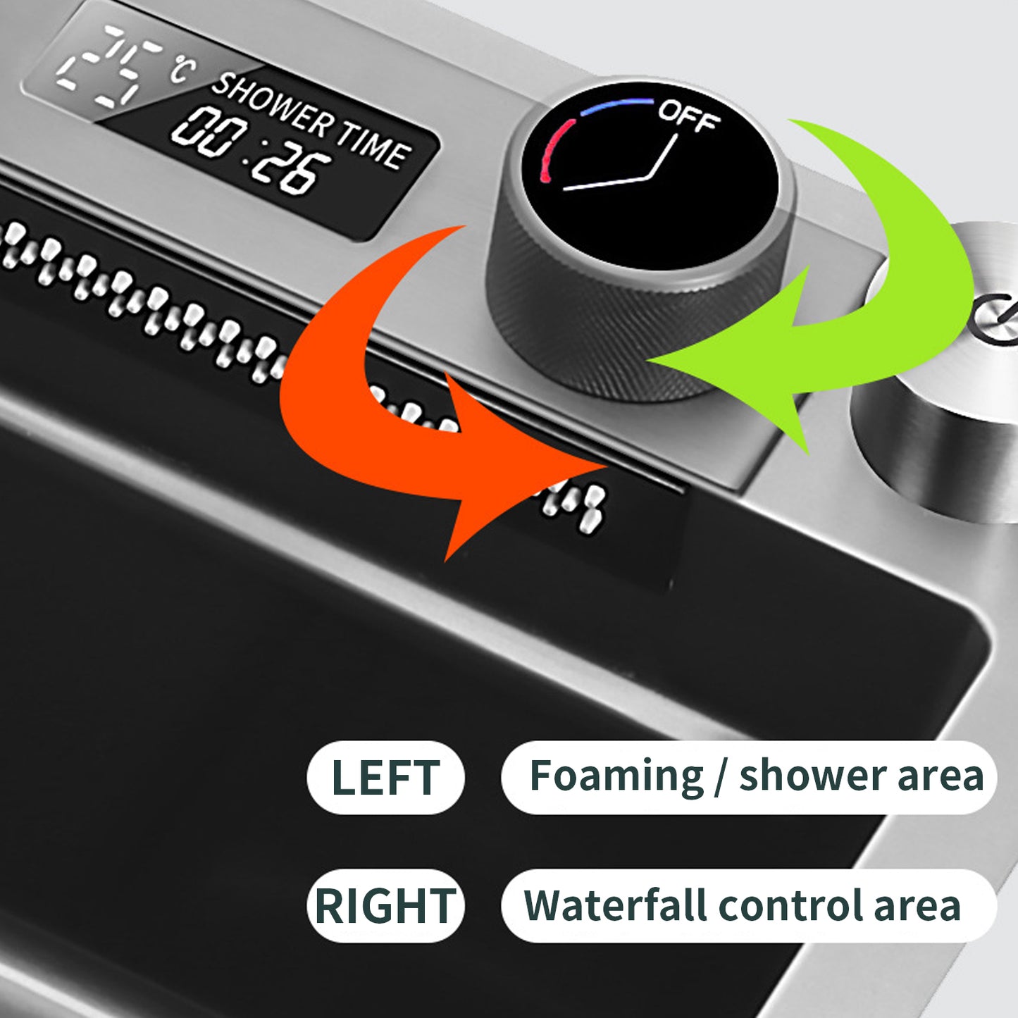 Bliote™ Waterfall Workstation Kitchen Sink Set With Digital Temperature Display & Knife Holder