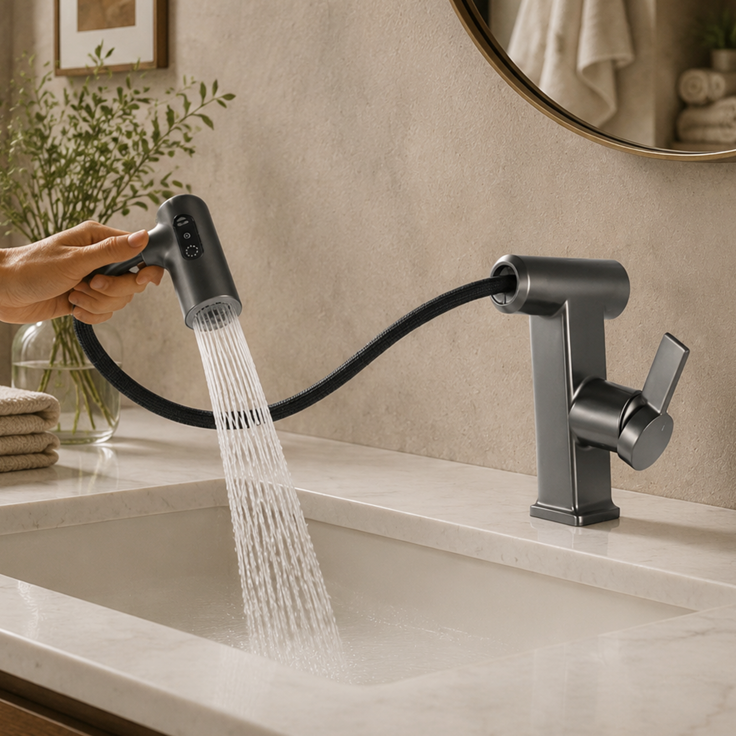 BLIOTE Rotatable Faucet faucet installed view