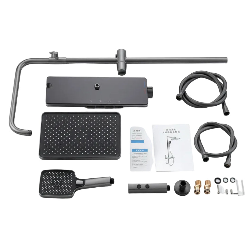 BLIOTE Digital LED Shower Set shower system installation detail