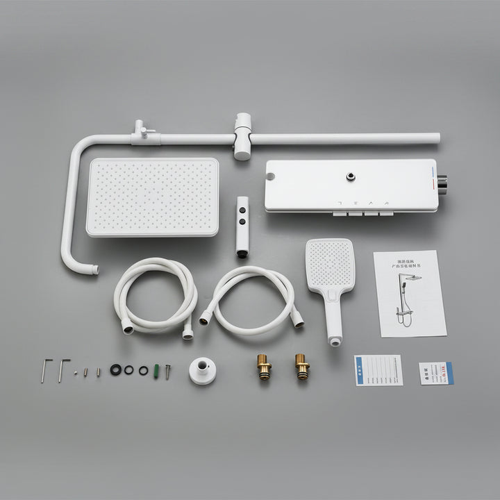 BLIOTE Digital LED Shower Set shower system installed view