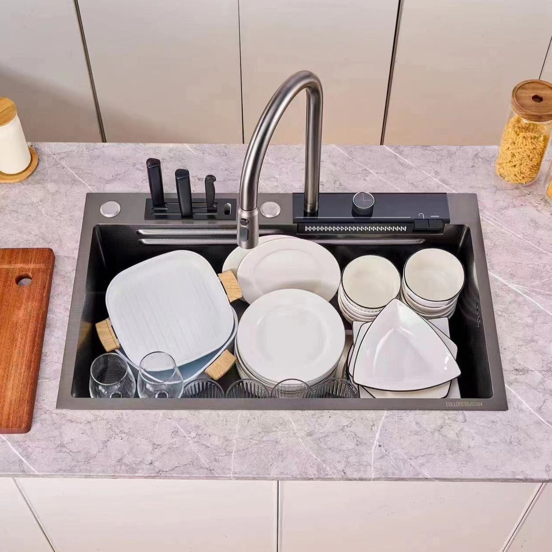 BLIOTE Advanced Kitchen Sink kitchen sink installed view