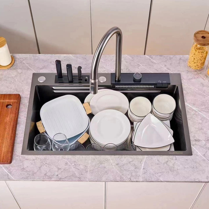 BLIOTE Advanced Kitchen Sink kitchen sink installed view