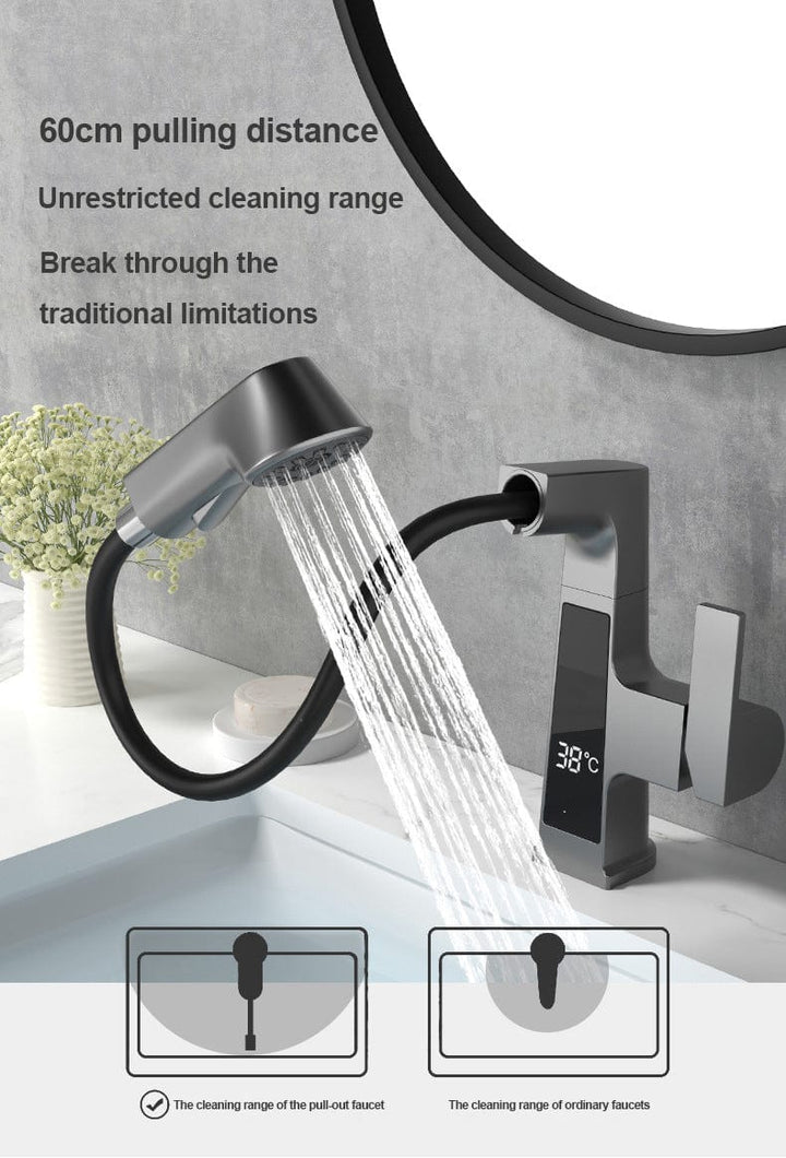 BLIOTE Pull-out Bathroom Tap faucet installation detail