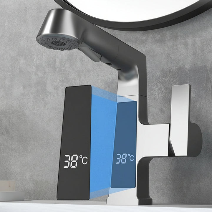 BLIOTE Pull-out Bathroom Tap faucet front view