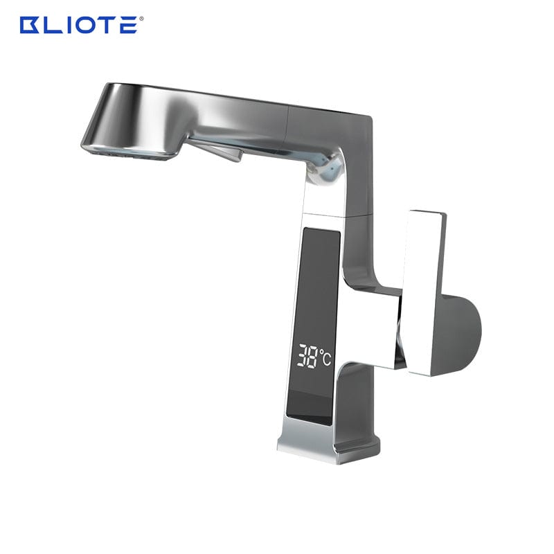 BLIOTE Pull-out Bathroom Tap faucet dimensions and details