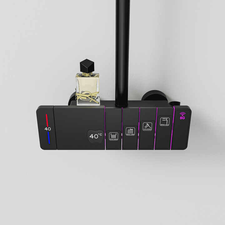 BLIOTE Piano Key Shower Set shower system dimensions and details