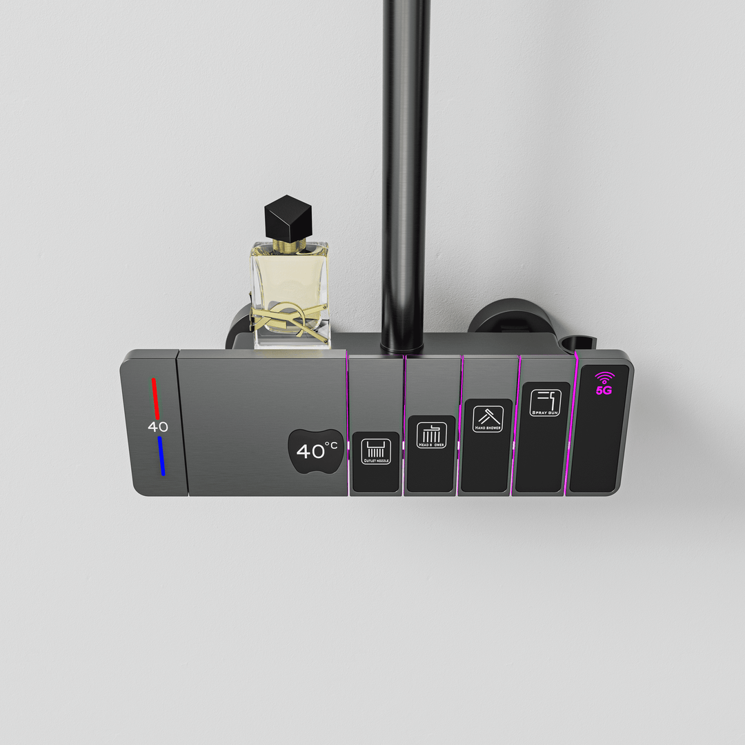 BLIOTE Piano Key Shower Set shower system with piano key controls