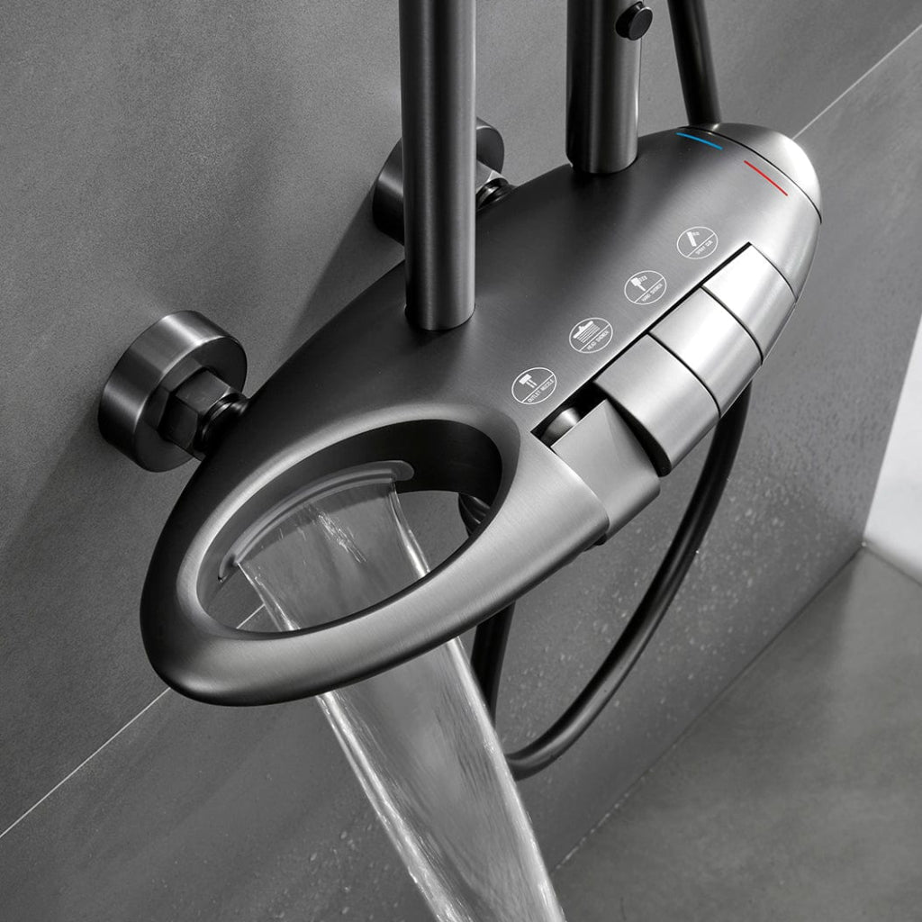 BLIOTE UFO Thermostatic Shower System shower system installation detail
