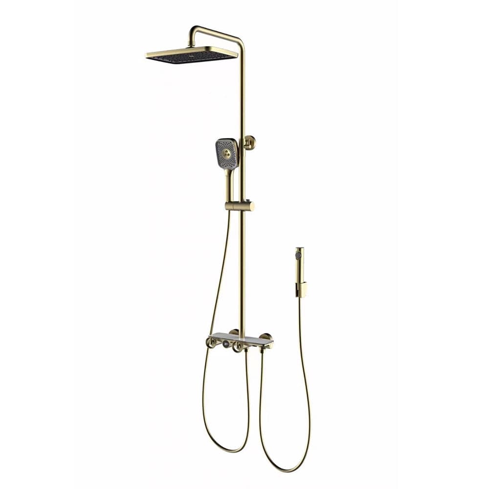 BLIOTE Quad Shower Set shower system installed view