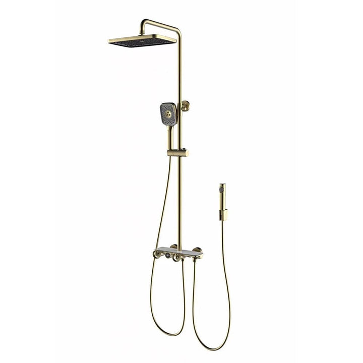 BLIOTE Quad Shower Set shower system installed view