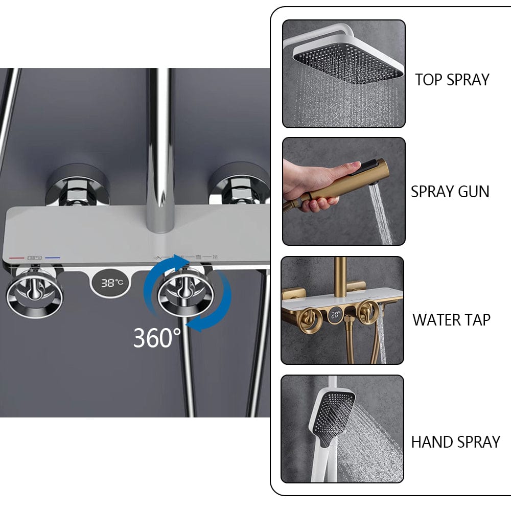BLIOTE Quad Shower Set shower system finish detail