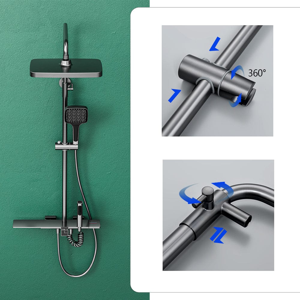BLIOTE Digital Shower Set shower system in use
