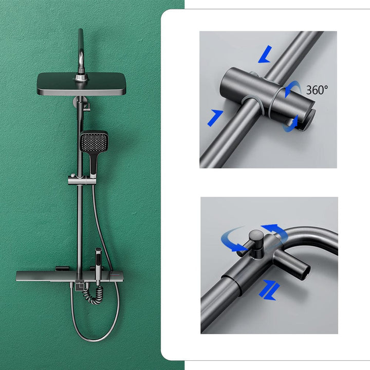 BLIOTE Digital Shower Set shower system in use