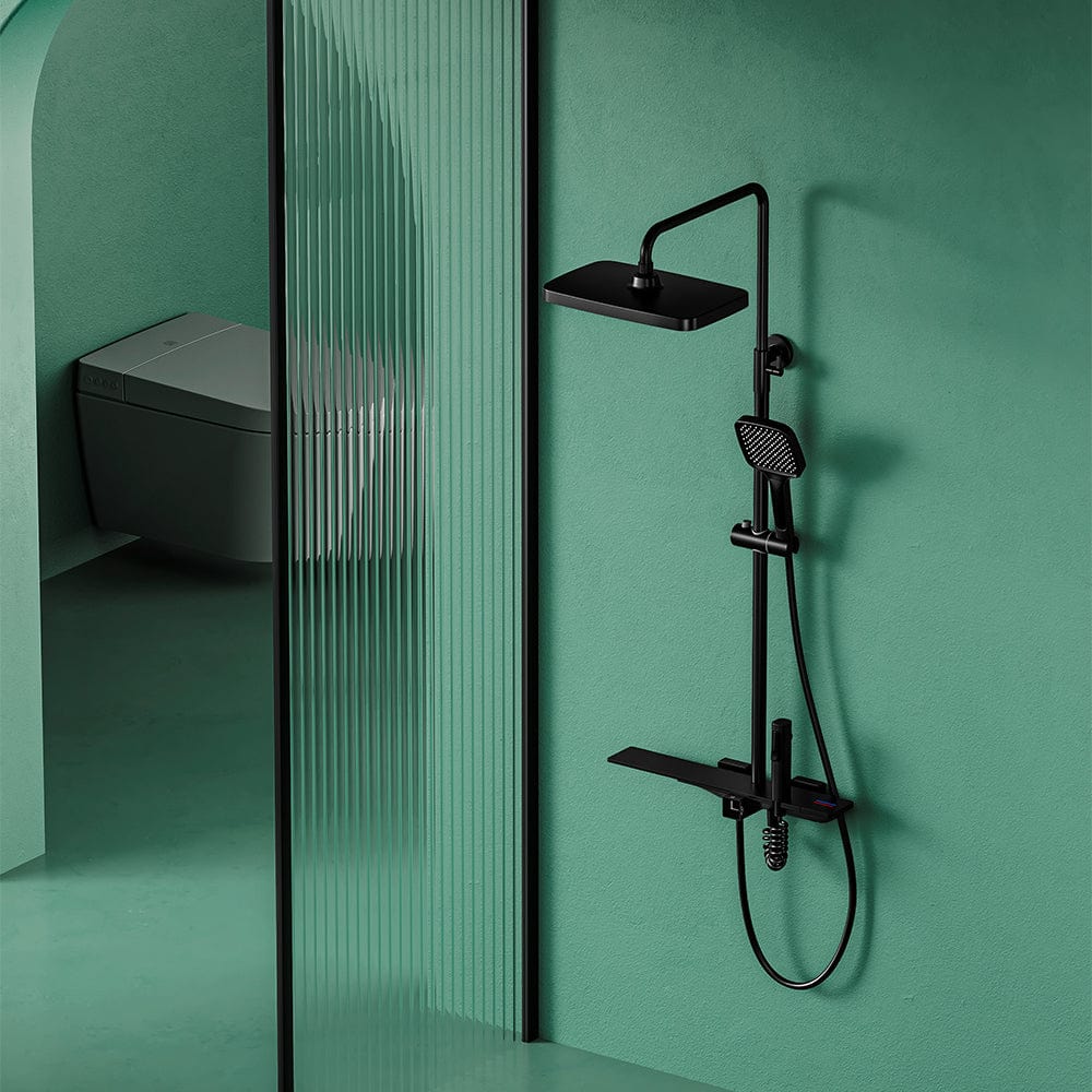 BLIOTE Digital Shower Set shower system installed view