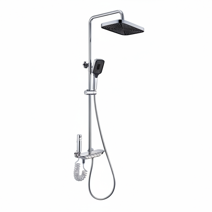 BLIOTE Thermostatic Shower Set shower system installed view
