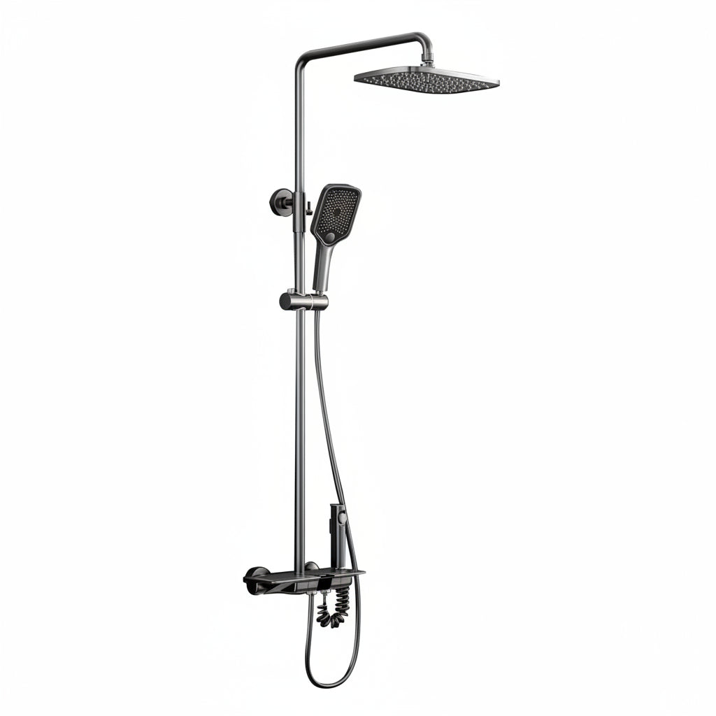 BLIOTE Digital Piano Shower Set shower system with digital temperature display and piano key controls