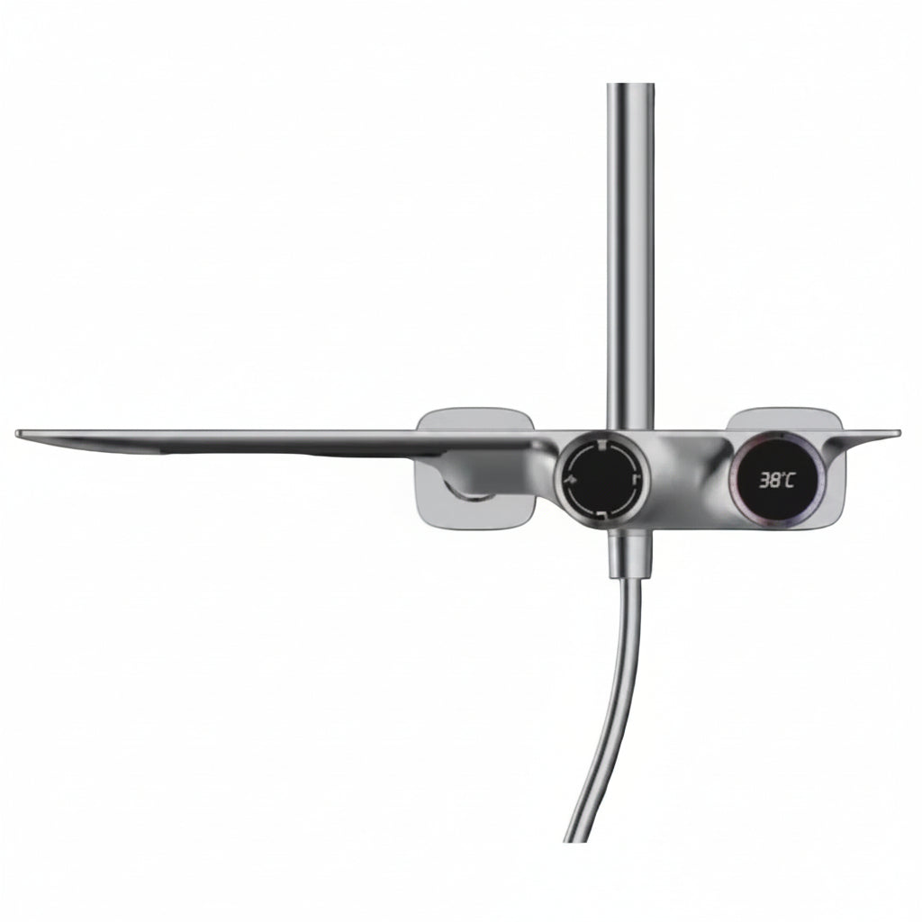 BLIOTE Waterfall Shower Set shower system dimensions and details