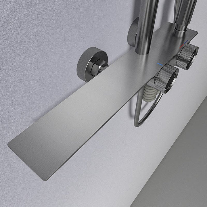 BLIOTE Waterfall Shower Set shower system finish detail
