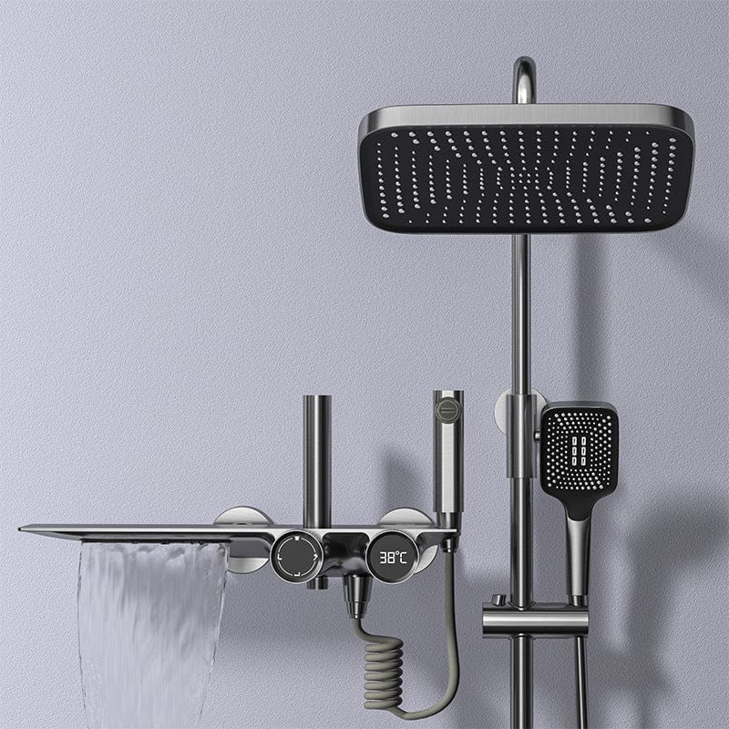 BLIOTE Waterfall Shower Set shower system detail view