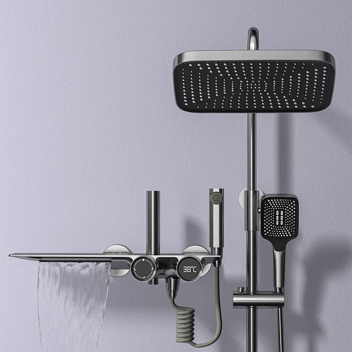 BLIOTE Waterfall Shower Set shower system detail view