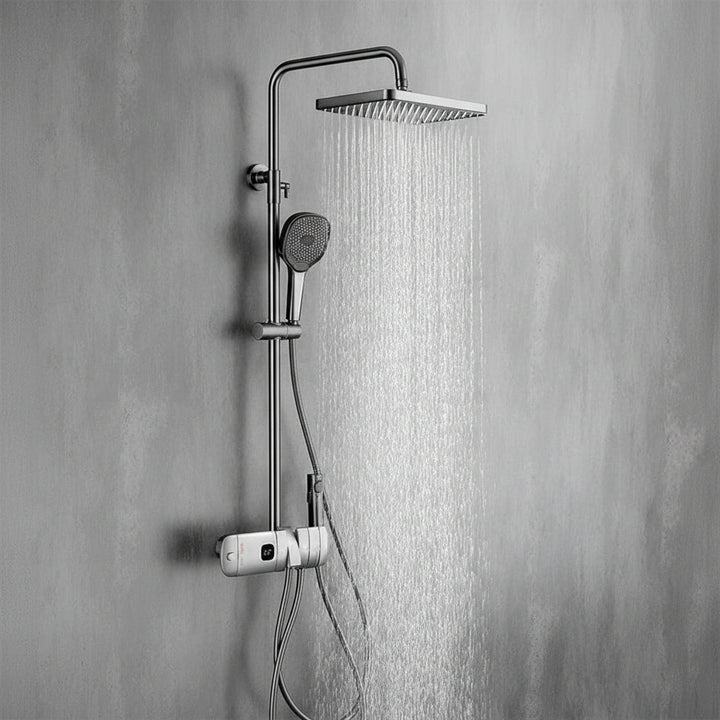 BLIOTE Piano Key Shower Set shower system installed view
