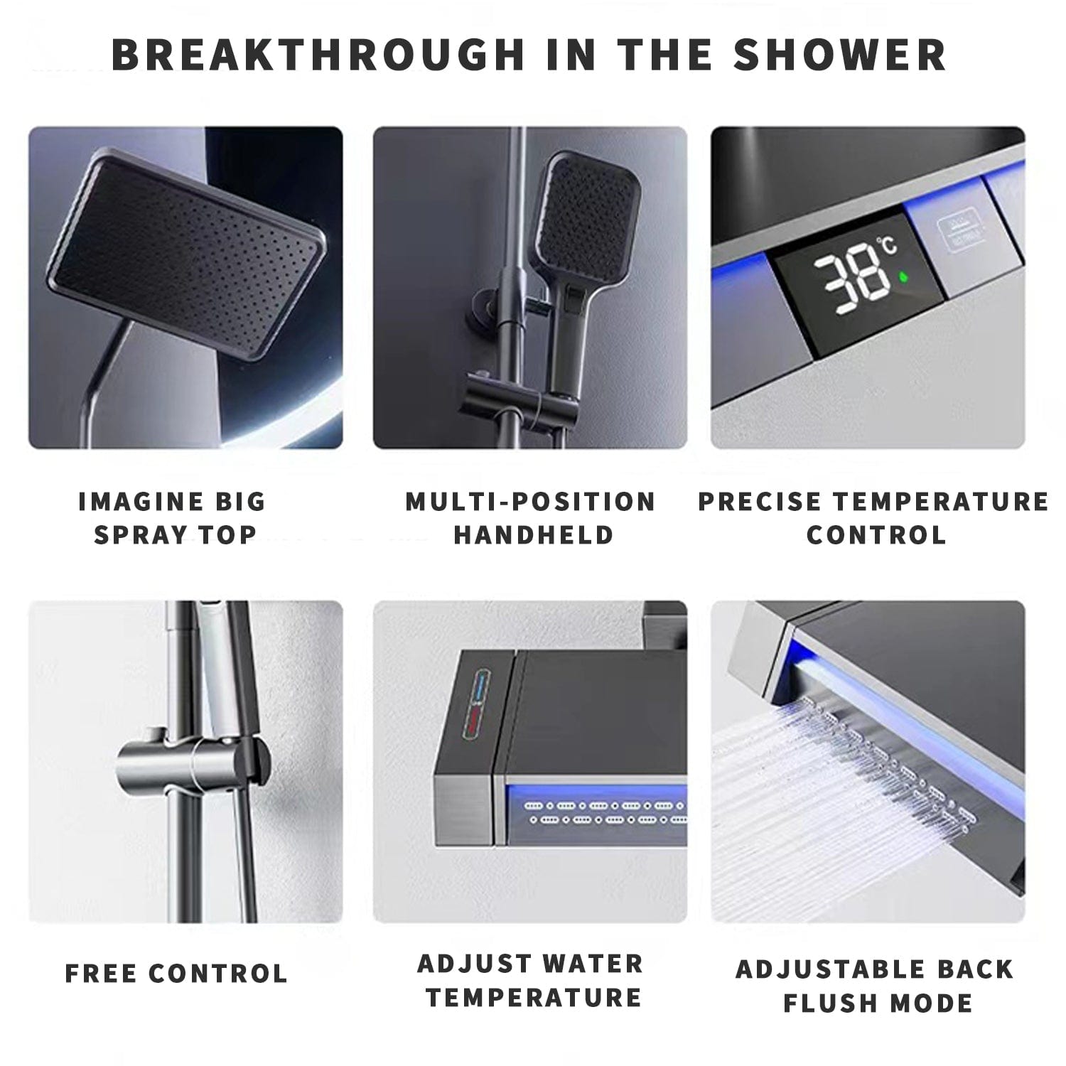 Bliote™ LED Shower Set – BLIOTE