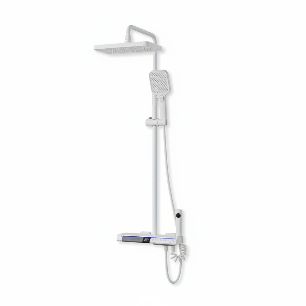 BLIOTE LED Shower Set shower system installed view