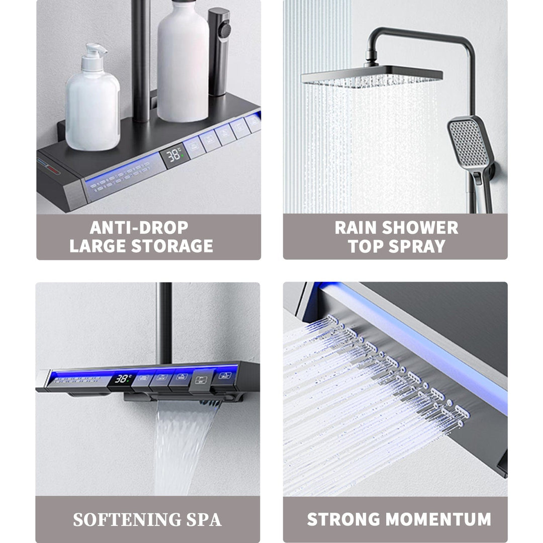 BLIOTE LED Shower Set shower system with LED lighting
