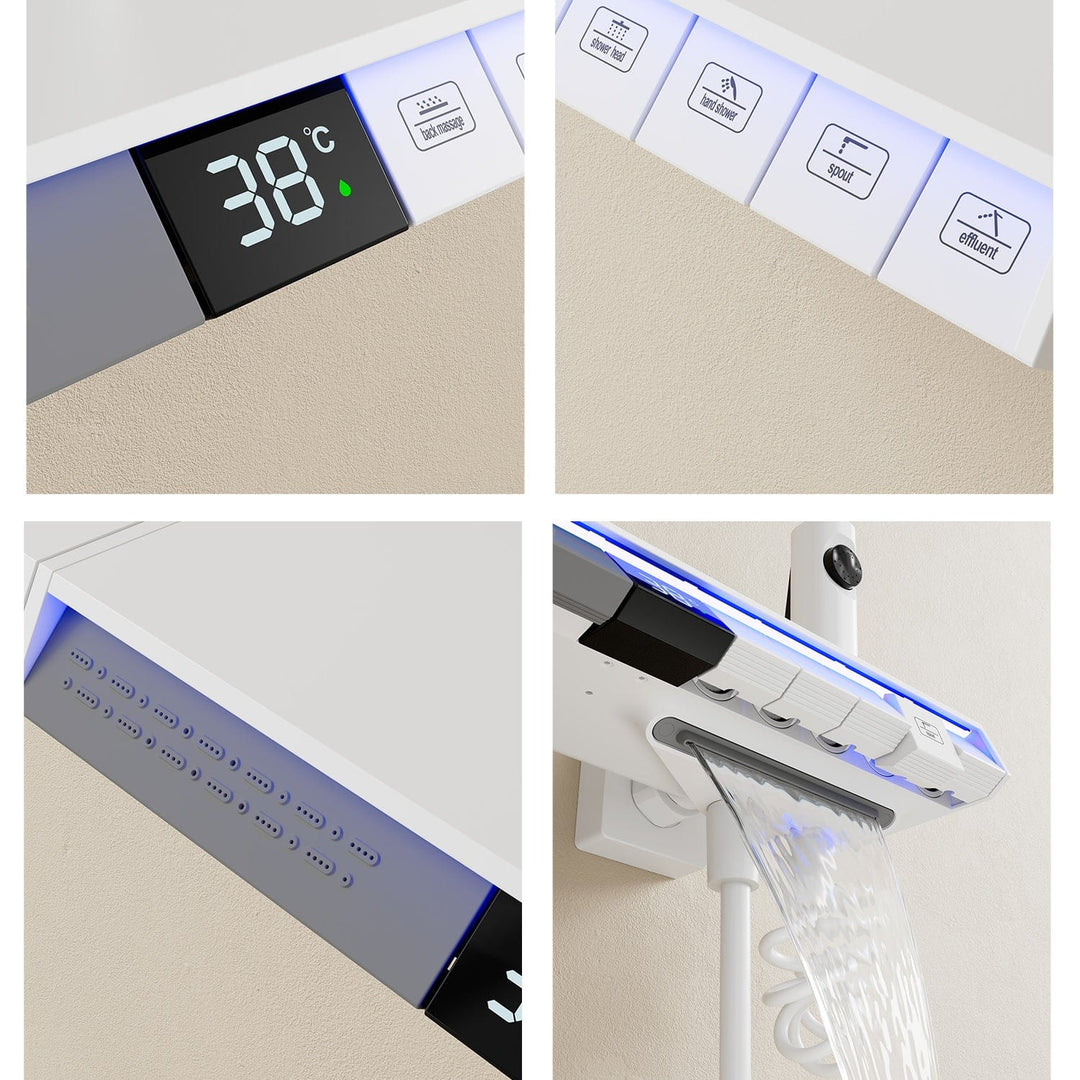 BLIOTE LED Shower Set shower system installation detail