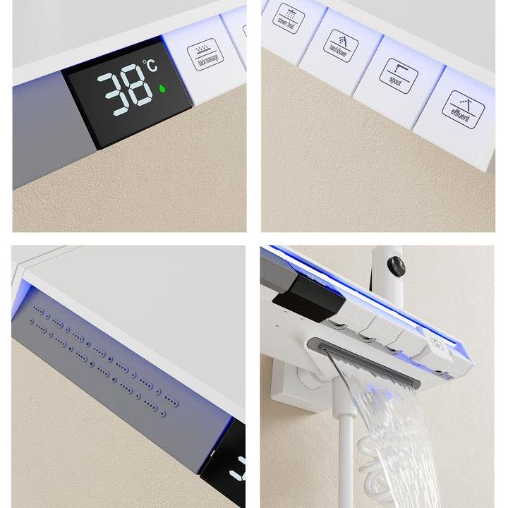 BLIOTE LED Shower Set shower system installation detail